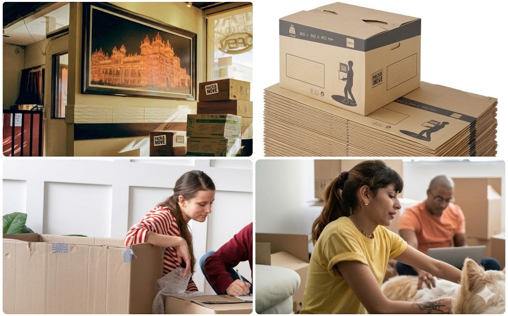 déménagement en été préparation cartons appartement